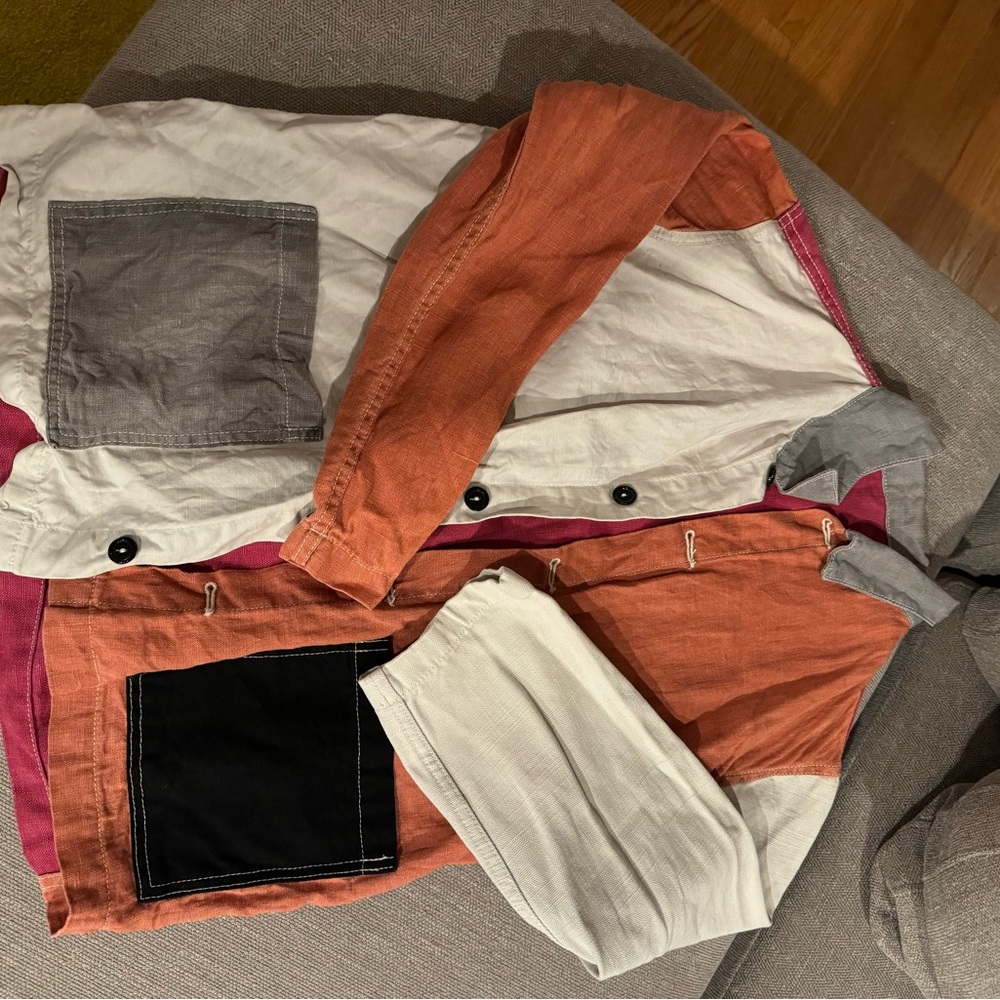 Patchwork chore jacket